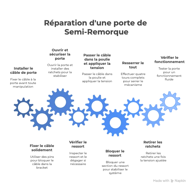 ÉtapeDescription - Reparation porte semi-remorque